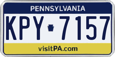 PA license plate KPY7157