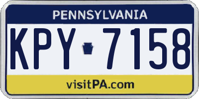 PA license plate KPY7158