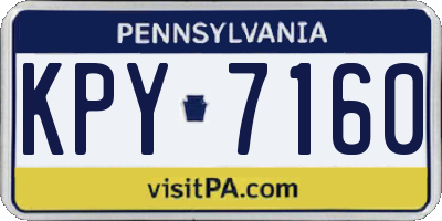 PA license plate KPY7160