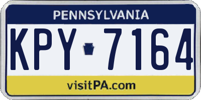 PA license plate KPY7164