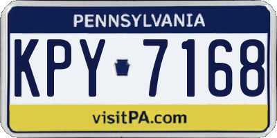 PA license plate KPY7168
