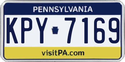 PA license plate KPY7169
