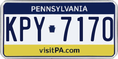 PA license plate KPY7170