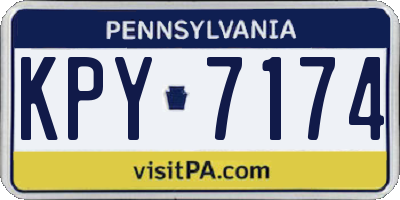 PA license plate KPY7174