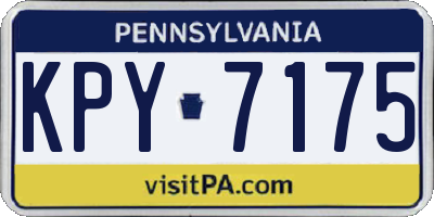 PA license plate KPY7175