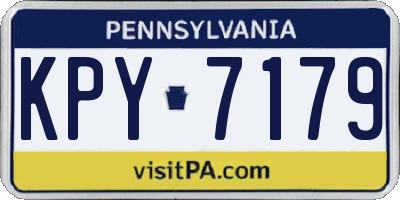PA license plate KPY7179