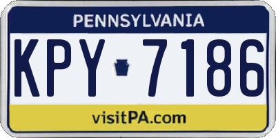 PA license plate KPY7186