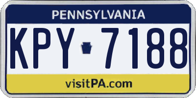 PA license plate KPY7188