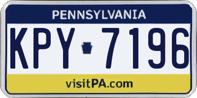 PA license plate KPY7196
