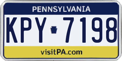 PA license plate KPY7198