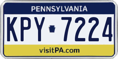 PA license plate KPY7224