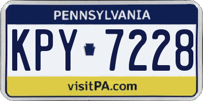 PA license plate KPY7228