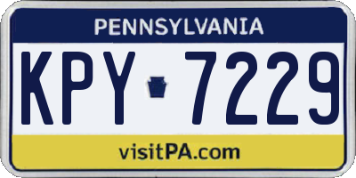 PA license plate KPY7229