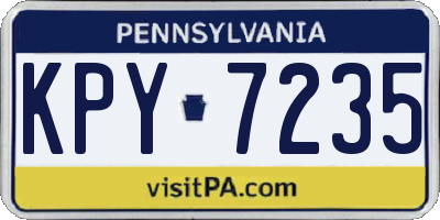 PA license plate KPY7235