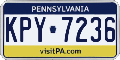 PA license plate KPY7236