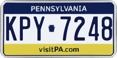 PA license plate KPY7248