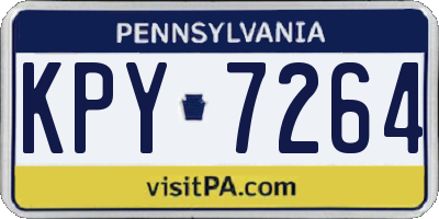 PA license plate KPY7264