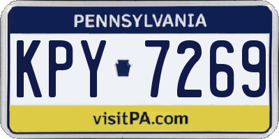 PA license plate KPY7269