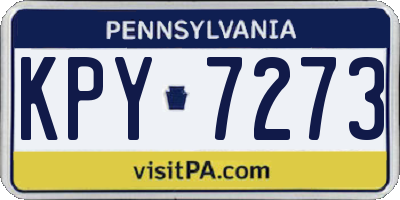 PA license plate KPY7273