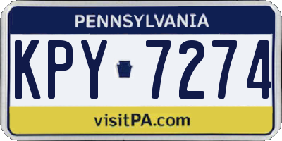 PA license plate KPY7274