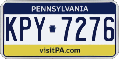 PA license plate KPY7276