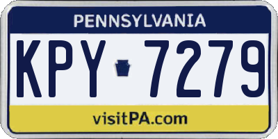 PA license plate KPY7279