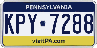 PA license plate KPY7288