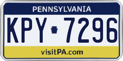 PA license plate KPY7296