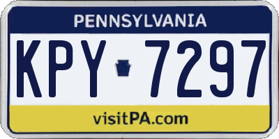 PA license plate KPY7297