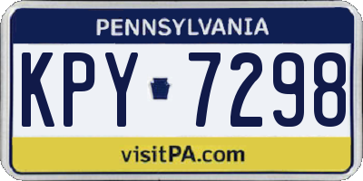 PA license plate KPY7298