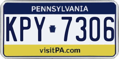 PA license plate KPY7306