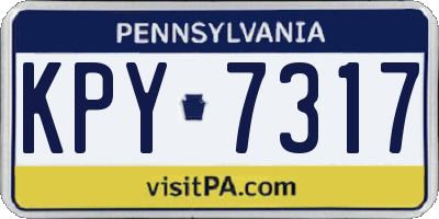 PA license plate KPY7317