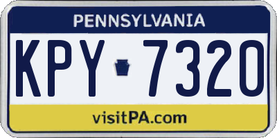 PA license plate KPY7320