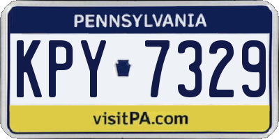 PA license plate KPY7329