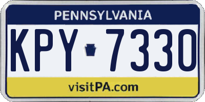 PA license plate KPY7330
