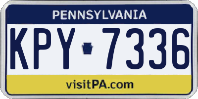 PA license plate KPY7336