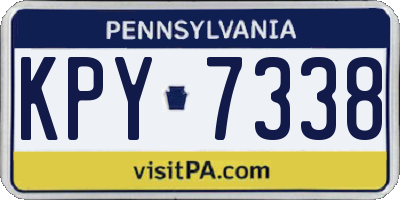 PA license plate KPY7338
