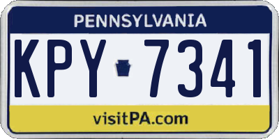PA license plate KPY7341