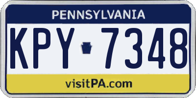 PA license plate KPY7348
