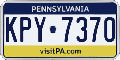 PA license plate KPY7370