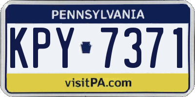 PA license plate KPY7371