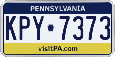 PA license plate KPY7373