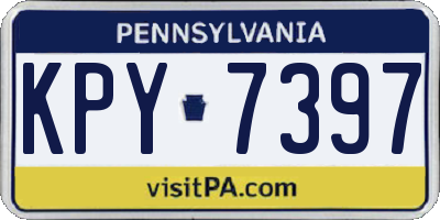 PA license plate KPY7397