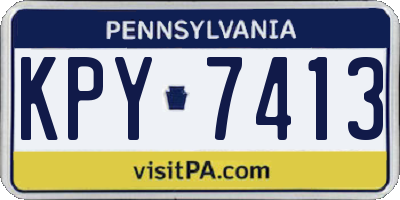 PA license plate KPY7413