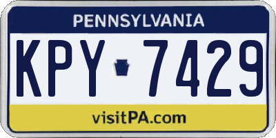 PA license plate KPY7429