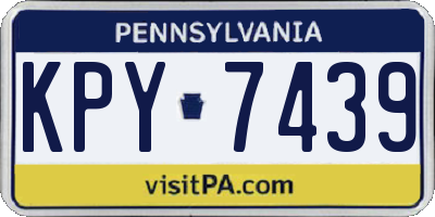 PA license plate KPY7439