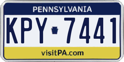 PA license plate KPY7441