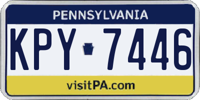 PA license plate KPY7446