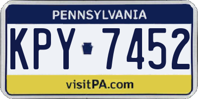 PA license plate KPY7452