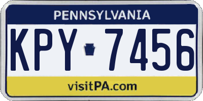 PA license plate KPY7456